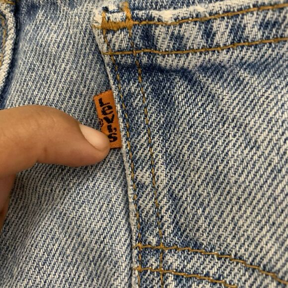 VTG 90s Levis 550 Relaxed Fit Jean Men 38x30 Light Denim Orange Tab Grunge 36x29 - Picture 3 of 10